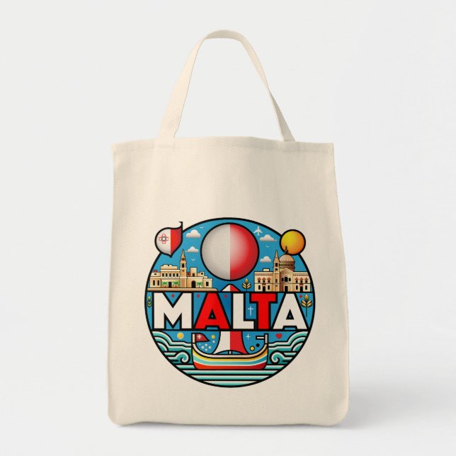 Malta Mediterranean Island National Tragetasche (Vorne)