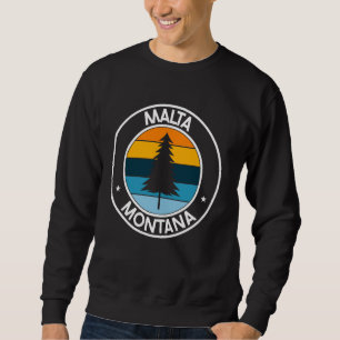 Malta Montana MT USA City Pride Retro Sunset Sweatshirt