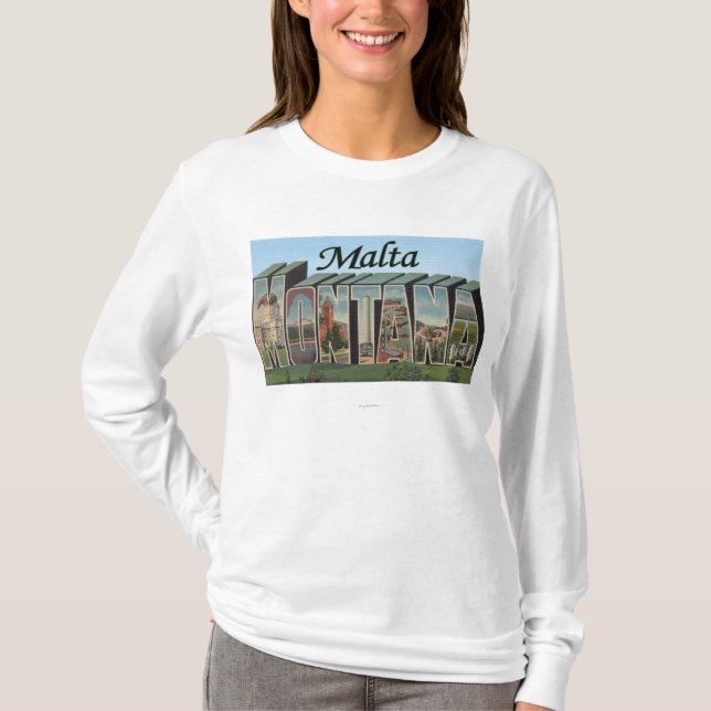 Malta, MontanaLarge Buchstabe ScenesMalta, M.Ü. T-Shirt (Vorderseite)