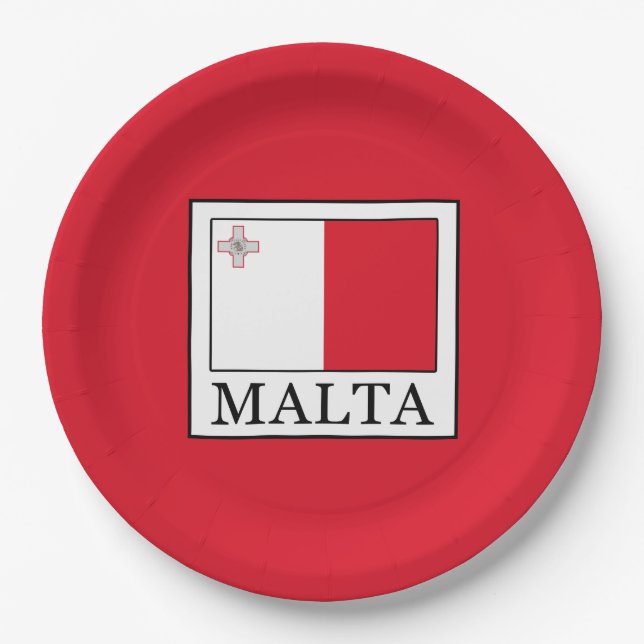 Malta Pappteller (Vorderseite)