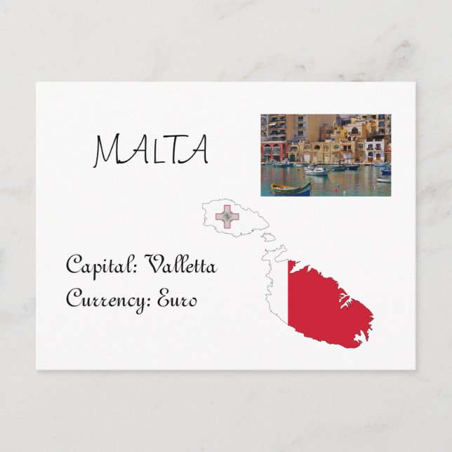 Malta Postkarte (Vorderseite)