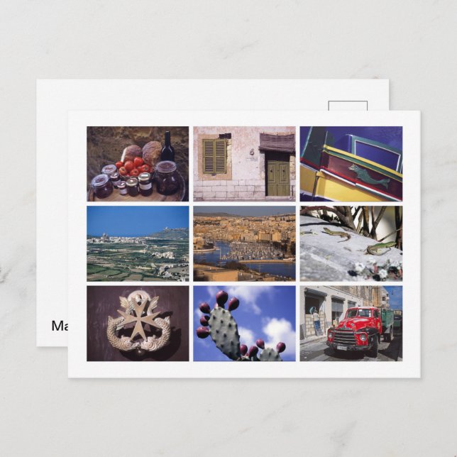 Malta Postkarte (Vorne/Hinten)