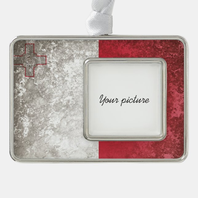 Malta Rahmen-Ornament Silber (Vorderseite)