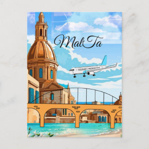 Malta-Reisepostkarte, Valletta-Reisepostkarte, M Postkarte