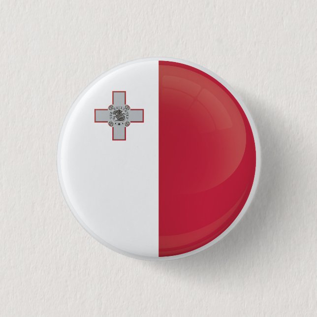Malta Round-Icon-Flagge Button (Vorderseite)