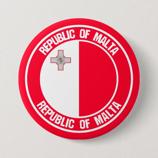 Malta Runde Emblem Button (Vorderseite)