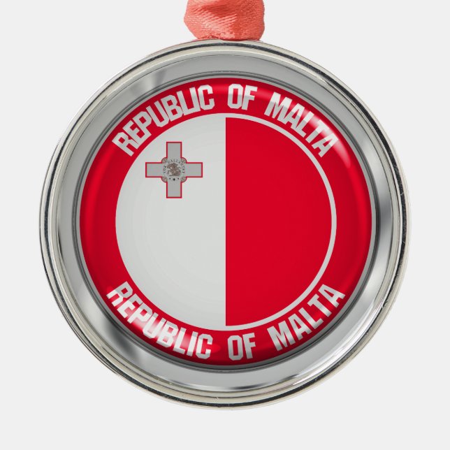 Malta Runde Emblem Ornament Aus Metall (Vorne)