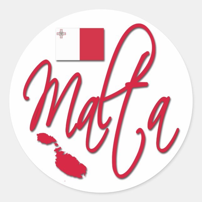 Malta Runder Aufkleber (Vorderseite)