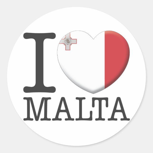 Malta Runder Aufkleber (Vorderseite)