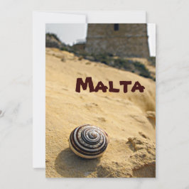 Malta Sand, Muschel und Tower Feiertagskarte