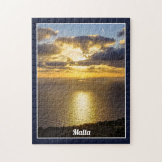 Malta Sonnenuntergang über dem Mittelmeer Insel