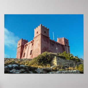 Malta St. Agathas-Turm, auch bekannt als Roter Tur Poster