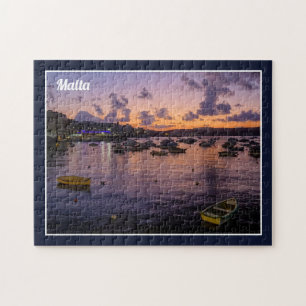 Malta St. Paul's Bay By Night Cloudy Sky Sea View