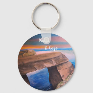 Malta und Gozo Souvenir Button Schlüsselanhänger