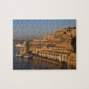 Malta, Valletta, Hafenansicht von Lower Barrakka