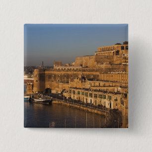 Malta, Valletta, Hafenansicht von Lower Barrakka Button
