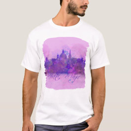 Malta Valletta Violet Coastline Wasserfarbe T-Shirt