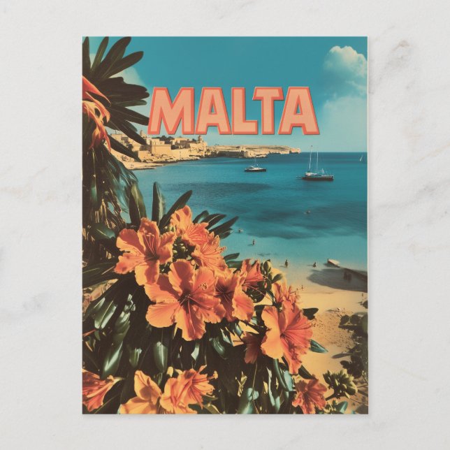 Malta Vintag Postkarte (Vorderseite)