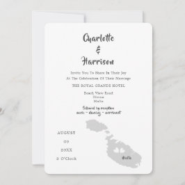 Malta Wedding Destination Foto Einladung