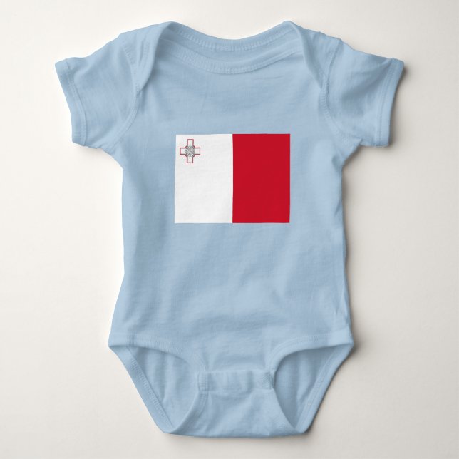 Maltaflagge Baby Strampler (Vorderseite)