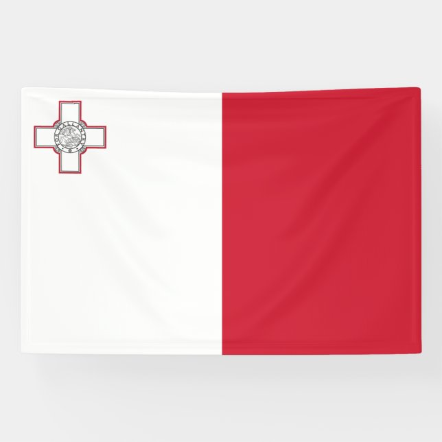 Maltaflagge Banner (Horizontal)
