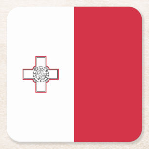 Maltaflagge Rechteckiger Pappuntersetzer
