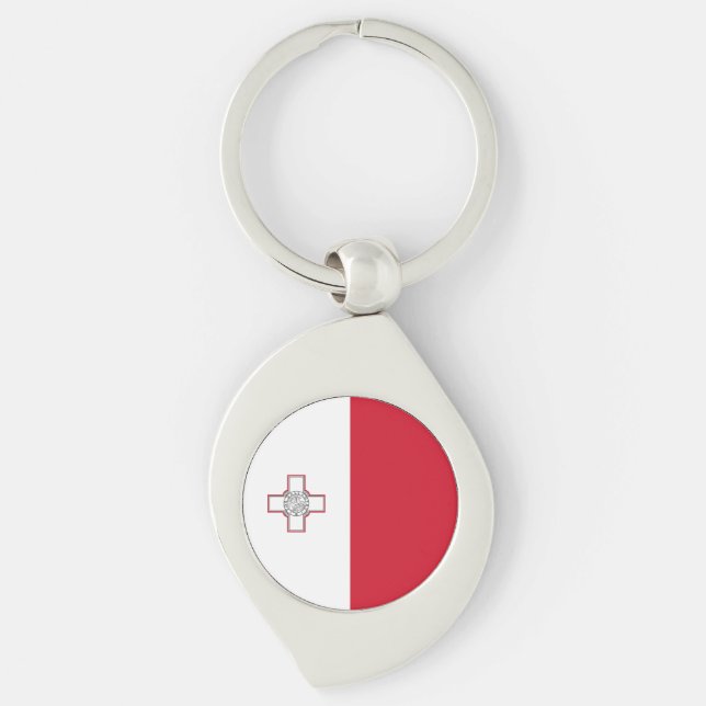 Maltaflagge Schlüsselanhänger (Vorderseite)