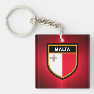 Maltaflagge Schlüsselanhänger