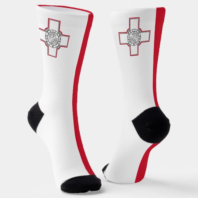 Maltaflagge Socken (Gewinkelt)