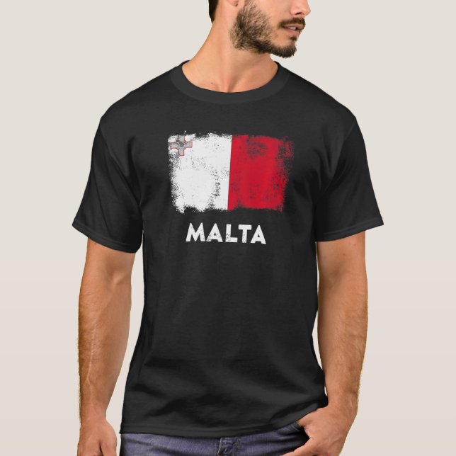 Maltaflagge T-Shirt (Vorderseite)