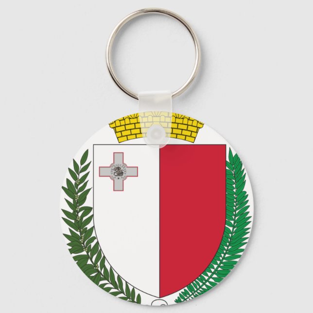 Maltas Wappen Schlüsselanhänger (Vorderseite)