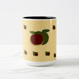 Malte Äpfel (texturiertes Gold) Große Zweifarbige Tasse