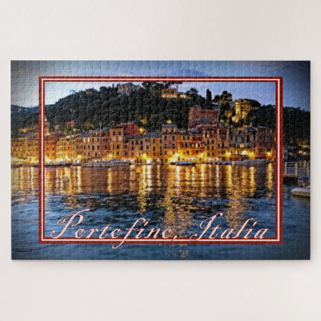 Malte Aussicht auf Portofino, Italien bei Nacht -  (Horizontal)