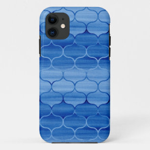 Malte blaue Aquarellfarben-Ogee-Design Case-Mate iPhone Hülle