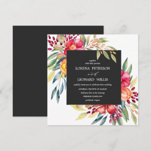 Malte Blume Moderne ELEGANT Rustikal viereckig gra Einladung