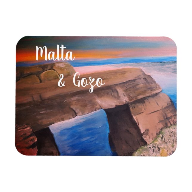 Malte et Gozo souvenir Flexible Photo Magnet (Horizontal)