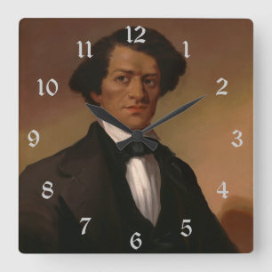 Malte Frederick Dougla$ Gratis Abolitionist 1845 Quadratische Wanduhr