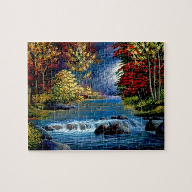 Malte geheimnisvolle Wälder und Fluss Jigsaw Puzzl (Horizontal)