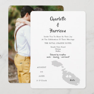 Malte Mariage Destination Photo Invitation