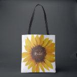 Malte Sonnenblume Ihr Name Tasche<br><div class="desc">Dieses Taschendesign besticht durch eine hübsche bemalte Sonnenblume mit Platz für Ihren Namen oder Ihre persönliche Nachricht. Klicken Sie auf die Schaltfläche Anpassen für mehr Flexibilität beim Hinzufügen oder Ändern von Textstilen! Variationen dieses Designs sowie der Koordinationsprodukte sind in unserem Shop, zazzle.com/doodlelulu*, erhältlich. Kontaktieren Sie uns, wenn Sie dieses Design...</div>