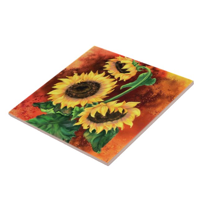 Malte Sonnenblumen Tile Fliese (Seite)
