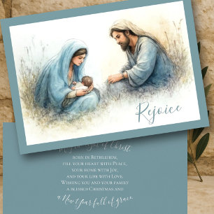 Malte Style Nativity Scene Holiday Card Feiertagskarte