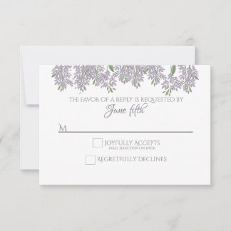 Malte Wisteria Wedding RSVP mit Wahlmöglichkeit