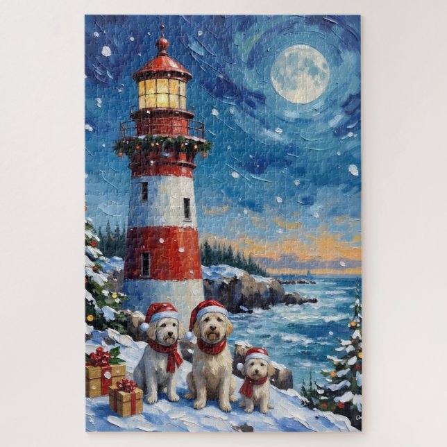 Maltese Christmas Lighthouse Holiday (Vertikal)