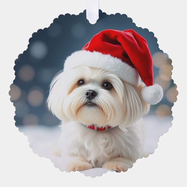 Maltese Christmas Ornament (Vorderseite)