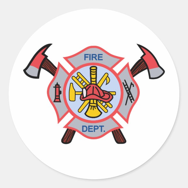 MALTESE CROSS APPLIQUE RUNDER AUFKLEBER (Vorderseite)