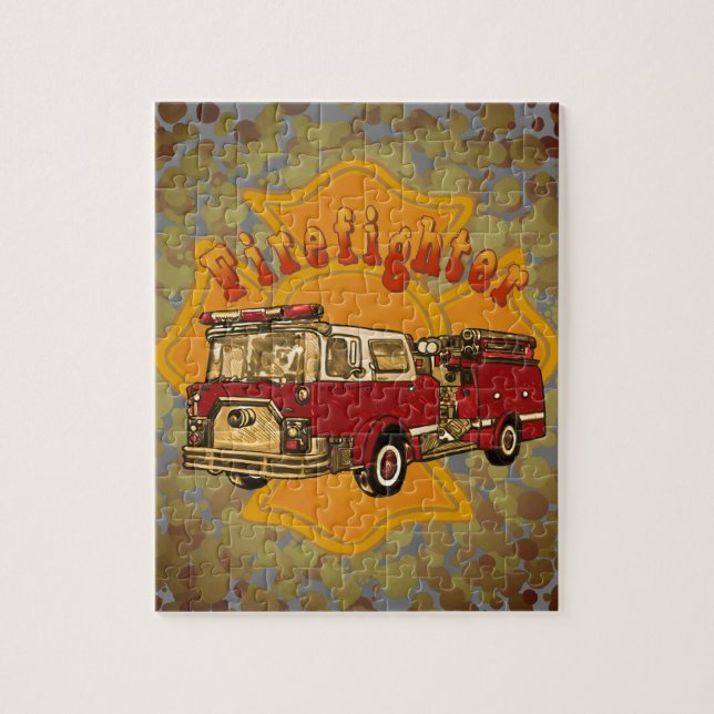 Maltese Cross Firetruck puzzle pompier (Vertical)