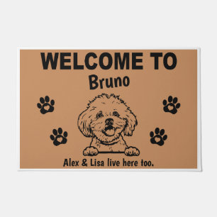 Maltese Dog Welcome Home Personalized Custom Fußmatte
