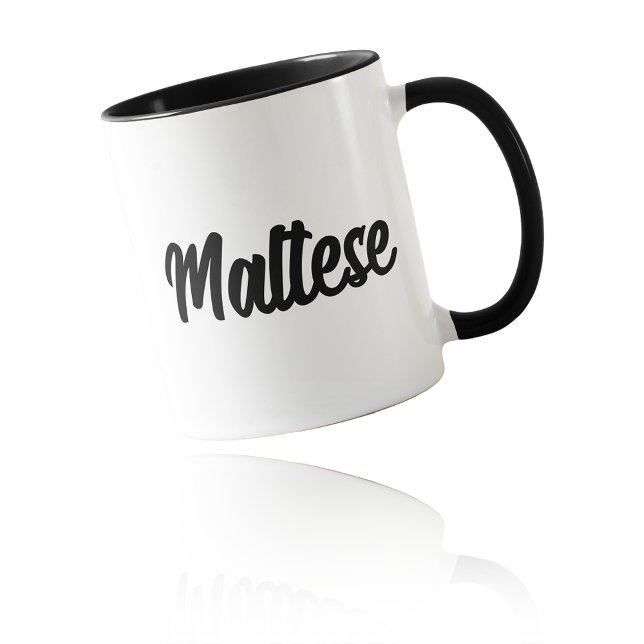 Maltese Fun & Cute Script Font Dog Lovers Tasse (Maltese Fun & Cute Script Font Dog Lovers Mug)