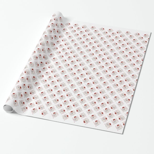 Maltese Santa Paws Geschenkpapier (Ungerollt)